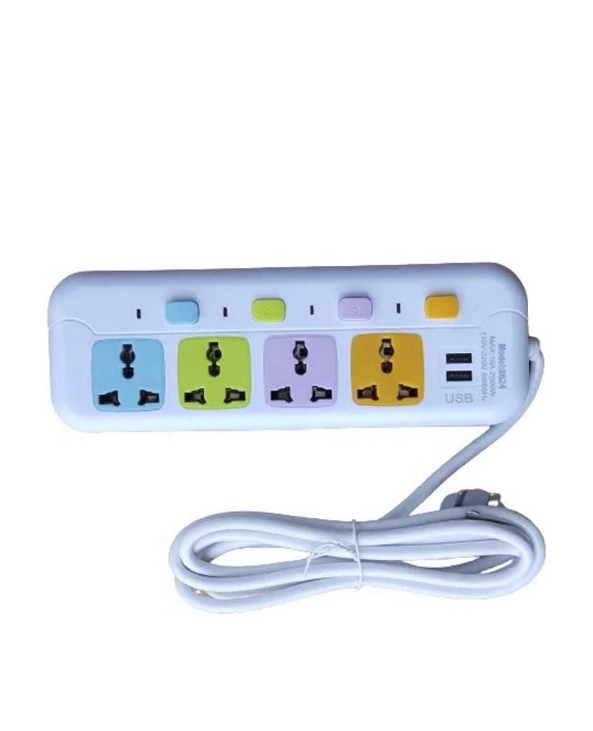 Zapatilla Exterior 4 Tomas + 2 Usb